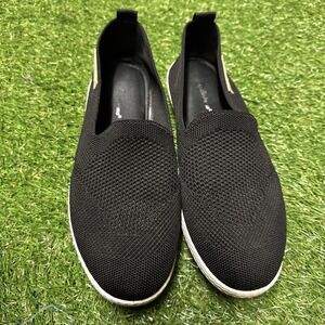 Tommy Bahama Women's Black Knit Slip On Memory Foam Boat Shoe Sneaker Size 9